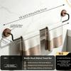Wall Mounted Towel Holder Walnut Wood Black Carbon Steel Structure 5cm Spacing Household Bathroom Shelf