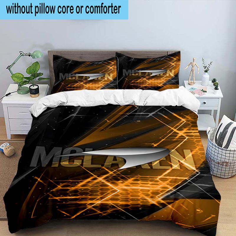 3PCS Mc-laren Printed 3PCS Bedding Set, Includes A Duvet Cover and Two Pillowcases for Bedroom, Suitable for All Seasons Fan Gifts