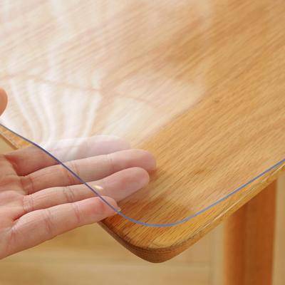 Yueboa Transparente Tischdecke, 60x140cm, 1,5mm Dicke PVC Tischmatte, Klares Vinyl, Geruchlose PVC Schreibtischmatte, Tischabdeckung, Schrumpffrei, Wasserdicht, Fleckenbeständig