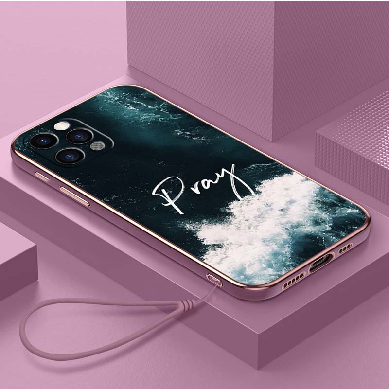 

Роскошный чехол для телефона из ТПУ с ремешком для iPhone 6 6s 7 8 Plus SE XR XS 11 12 13 14 15 Pro Max Мягкие чехлы A40 Стих из Библии Иисус Христос Христианин for iPhone 13