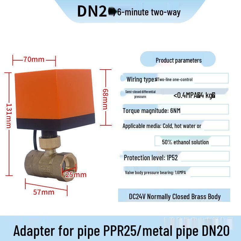 Zweiwege Messing Elektromagnetisches Solar-HVAC-Ventil: Temperaturregelung, Normalerweise offen/geschlossen, Zwei-/Draht-Kugelhahn.