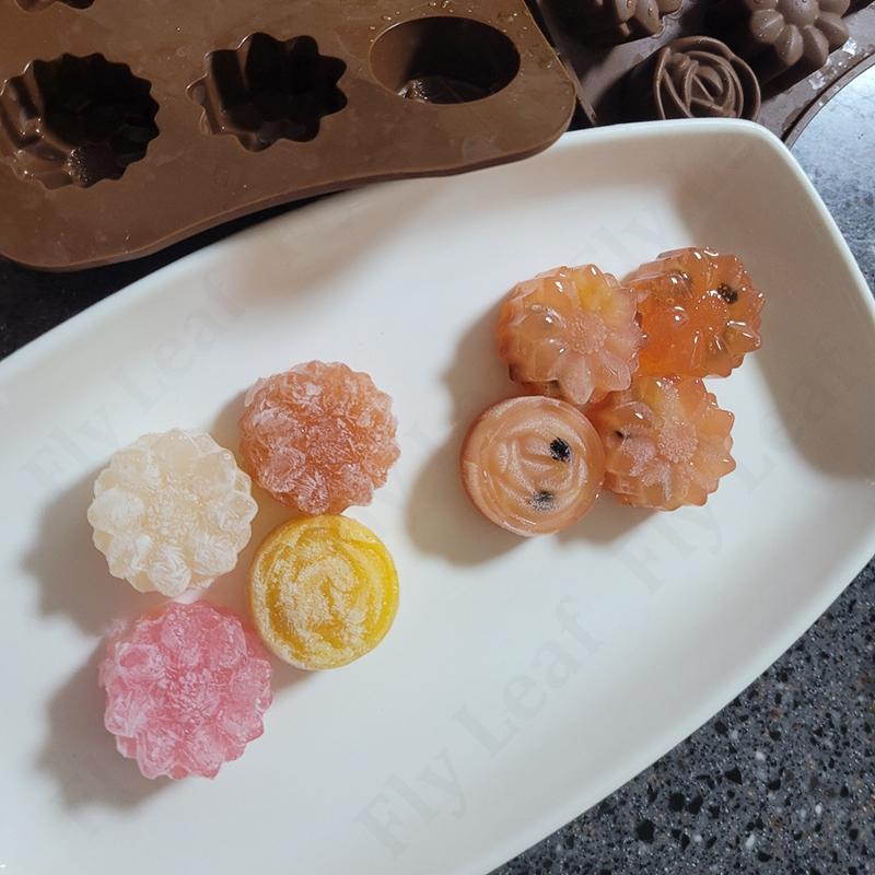 30-58 Chocolate Mould Handmade Candy Jelly Pudding Mold Flower Heart Shape Silicone Moulds Baking Tool