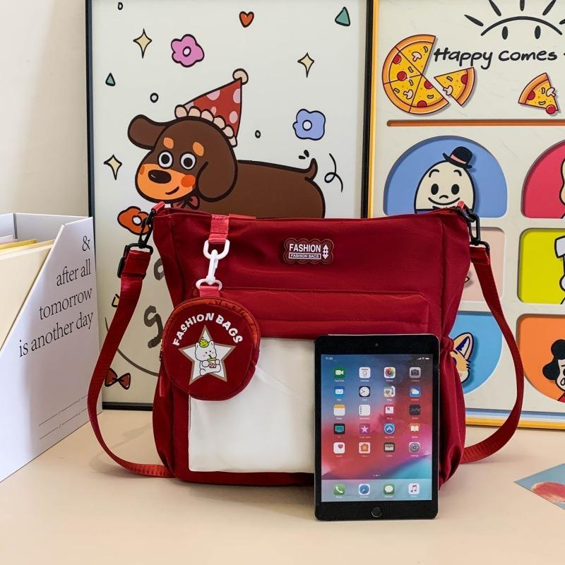 Middle school student tutoring bag, new large-capacity high-value style simple student stationery shoulder bag