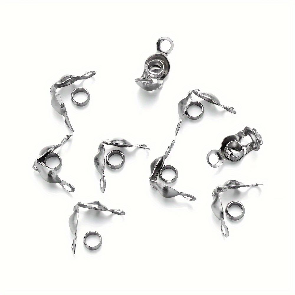 100pcs/lot Connector Clasp Crimp End Beads Findings Kit DIY Bracelet Necklace Jewelry Making Supplies