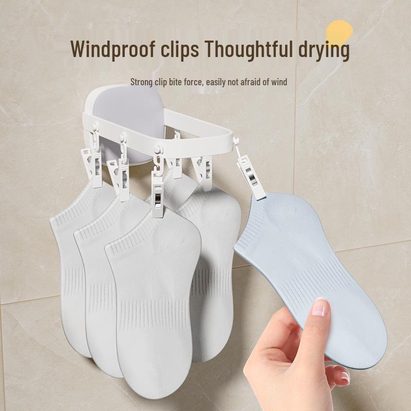 Punch-Free Wall-Mounted Folding Clothes Drying Rack for Indoor and Balcony Use
