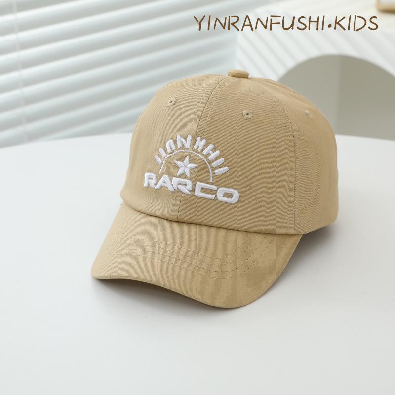 Children's Hats Spring and Autumn Thin Baby Letter Embroidered Sun Hat Kindergarten Baseball Summer Baseball Cap