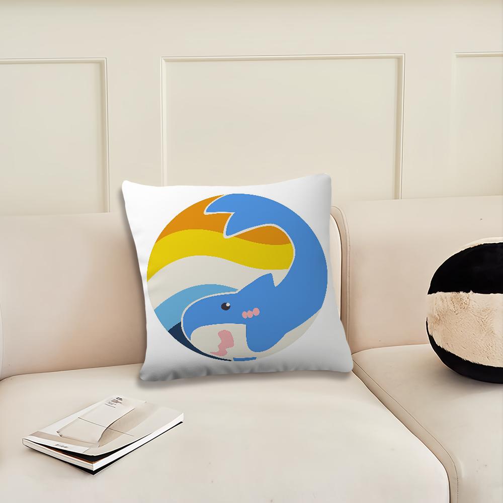Trans Blahaj Shark Cushion Cover Pillow Cover Decoration Room Home Sofa Living Office Car Nordic Simplicity