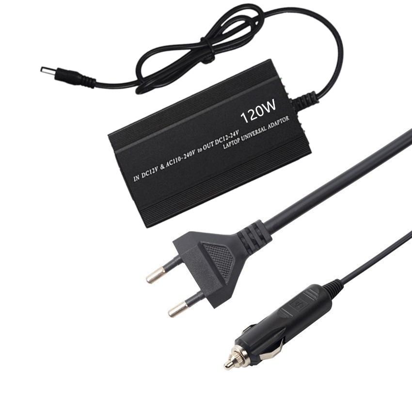 

Універсальний зарядний пристрій для ноутбука 120 Вт для дому/автомобіля European plug