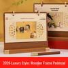 2026 Creative Wooden Desk Calendar Set: Chinese Style Monthly Calendar with Stand and Gift Box