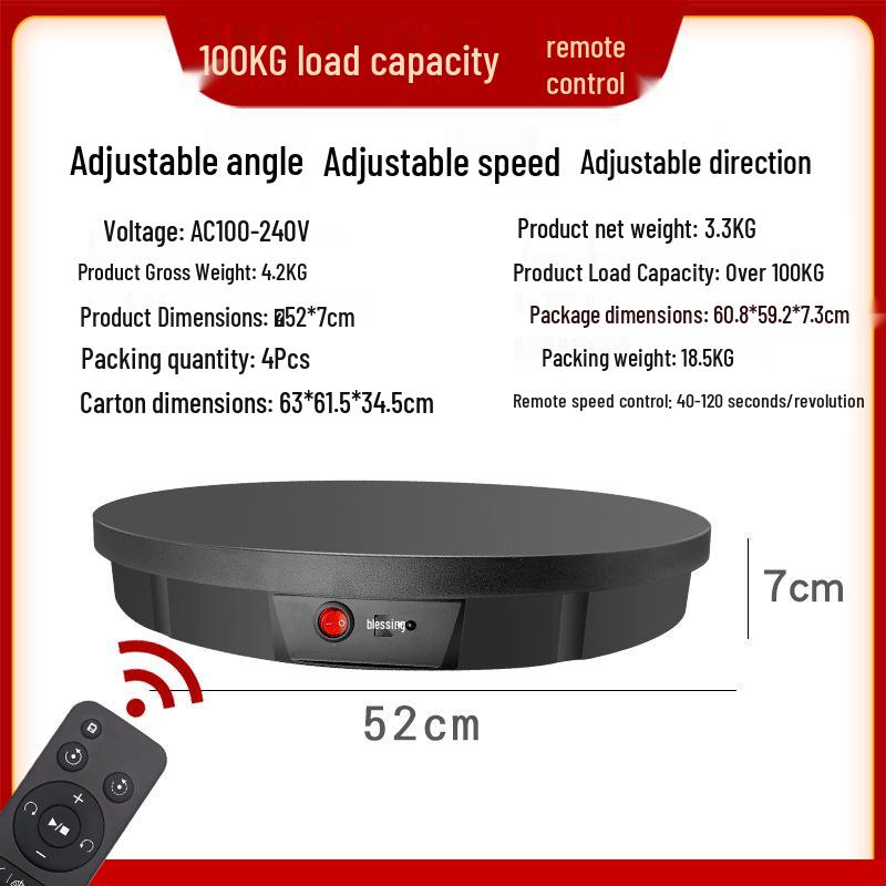 Automatic Electric 360° Rotating Photography Turntable for Live Broadcast and Photo Shoots