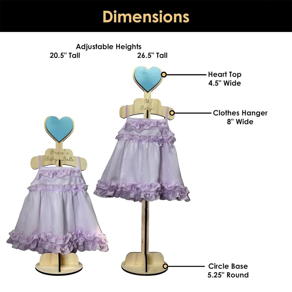 Wooden Display Stand For Baby Clothes