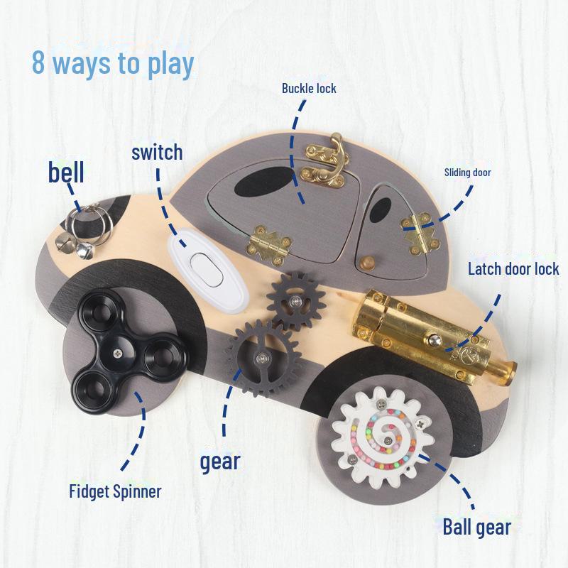 Montessori Pädagogisches Busy Board für Kinder im Vorschulalter