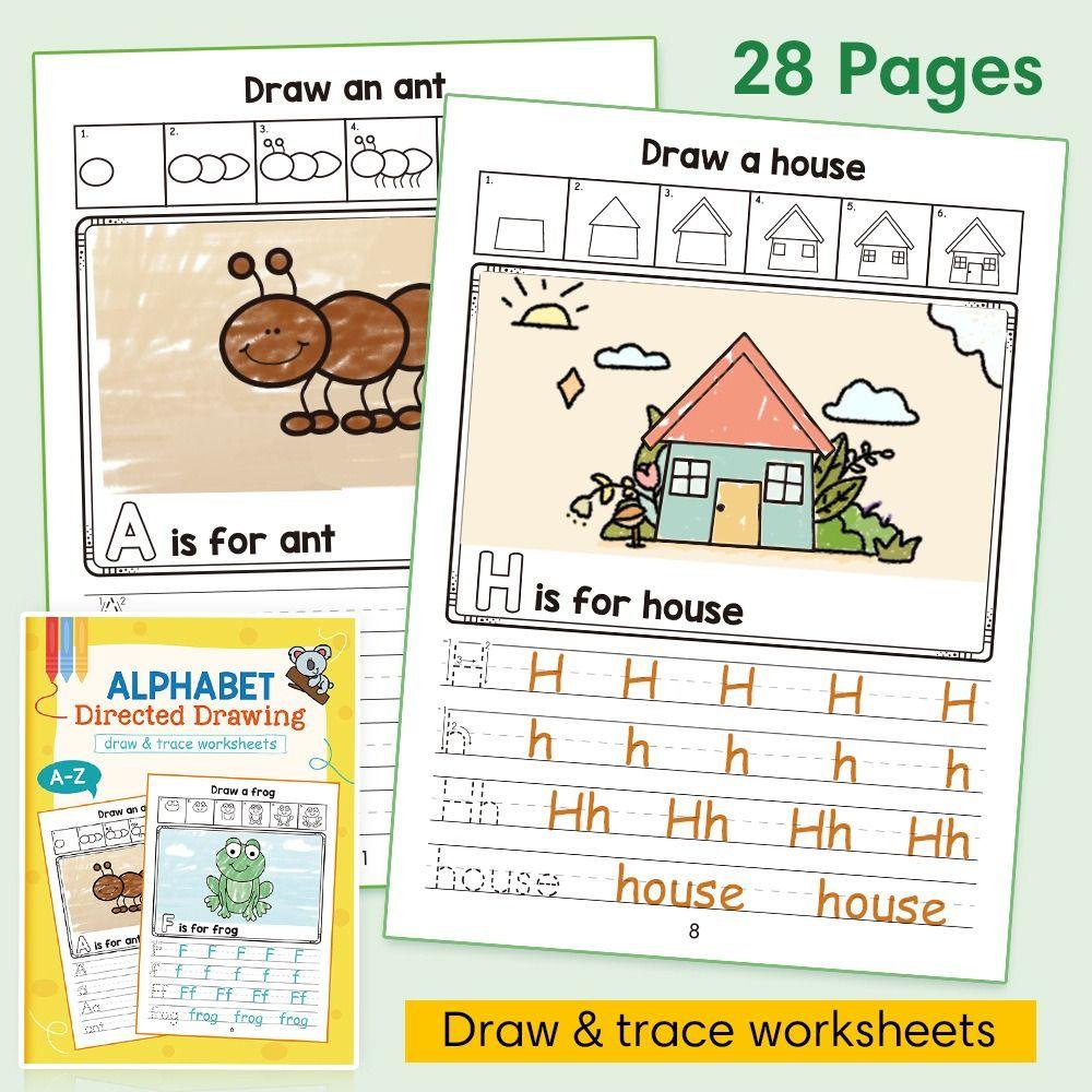 Educational Alphabet Dab Workbook Find and Coloring Letters Exercise Tracing Letters Workbook Learning Alphabet Directed Drawing