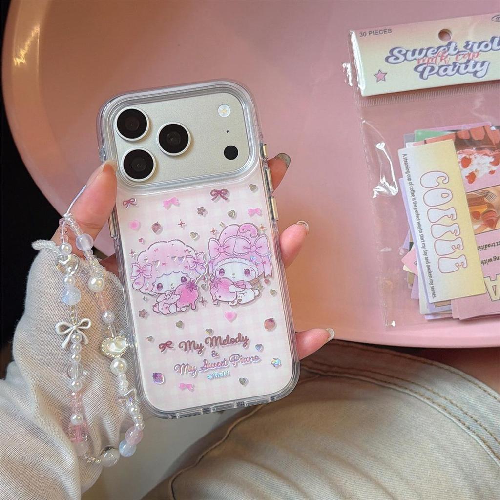 My Melody Strawberry Phone Case for iPhone 14/13 & Apple PROMAX 17/16/15 - Anti-drop Cover