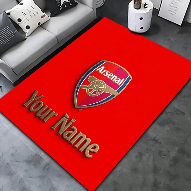 Arsenal F Custom Name Carpet Rug for Living Room Bedroom Home Sofa Decoration,Kids Play Non-slip Floor Mat