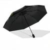 Automatic Folding Umbrella with Red & Black Calla Lily Flower Pattern - Self-Opening/ Closing, 8-Rib Compact Portable Collapsi