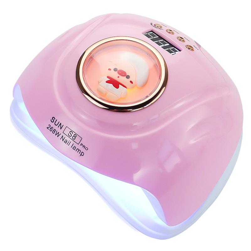 268W Dual-Hand UV/LED Nail Lamp for Fast Drying with Cartoon Design