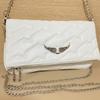Borsa a tracolla da donna alla moda francese zv con ali di diamante catena retrò borsa a tracolla design di lusso casual semplice borsa a spalla da donna