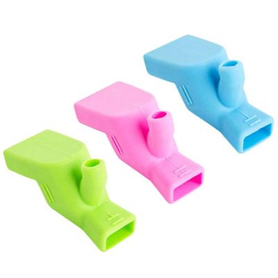 Lot de 3 rallonges de robinet en silicone pour lavage des mains, buse élastique réglable pour évier, pour enfants et tout-petits