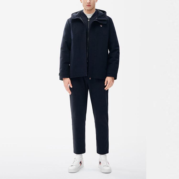 Fila Basic Commuter Knitted Solid Color Casual Long Pants Men Bottoms Legendary-Blue F11M241604FNV