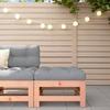 VidaXL Garden Footrest with Cushion Solid Douglas Wood, Stool, Ottoman Footrest, Garden Stool, Pouf, 825672