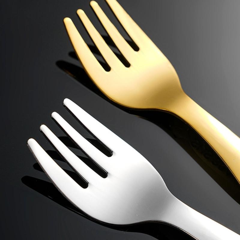 Portable Stainless   Spoon Fork Set Ideal For Picnics Office Dorm Dishwasher Safe