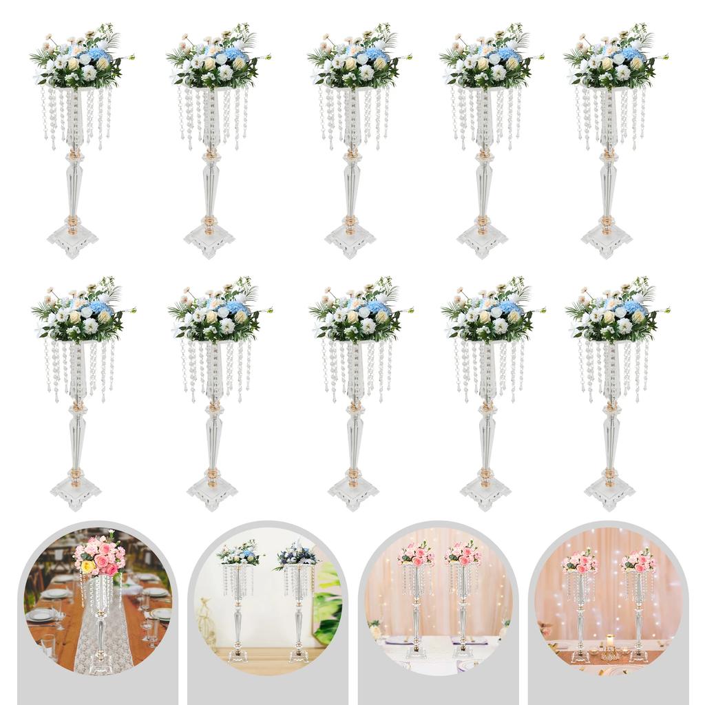 10 Pcs Wedding Centerpieces for Tables Acrylic Vase - 26in Tall Flower Stand for Wedding