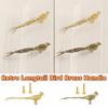 Retro Longtail Bird Brass Handle Vintage Wardrobe Drawer Pulls Creative Cabinet Door Knobs  Kitchen