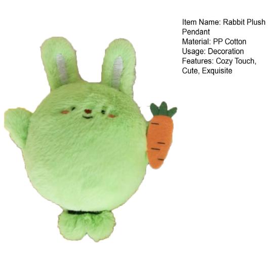 Cute Rabbit Plush Pendant Cartoon Plush Toy Stuffed Animal Bunny Doll Pendant