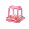 Inflatable Infant Water Lounger with Canopy Builtin Bell Toy Float