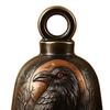 Cemetery Crow Bell Blood Moon Tombstone Crow Bell Gothic Decorative Bell for Halloween Autumn Indoor Outdoor Decor Haunted House Prop