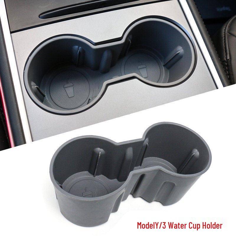 Tesla Model Y/3 Cup Holder Storage Tray Mat Accessory