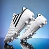 Chaussures de Football Basses Chaussures Chaussettes Tissées Fly Pelouse Artificielle Clous TF Clous AG Pieds en Cuir Chaussures de Football pour Hommes et Femmes