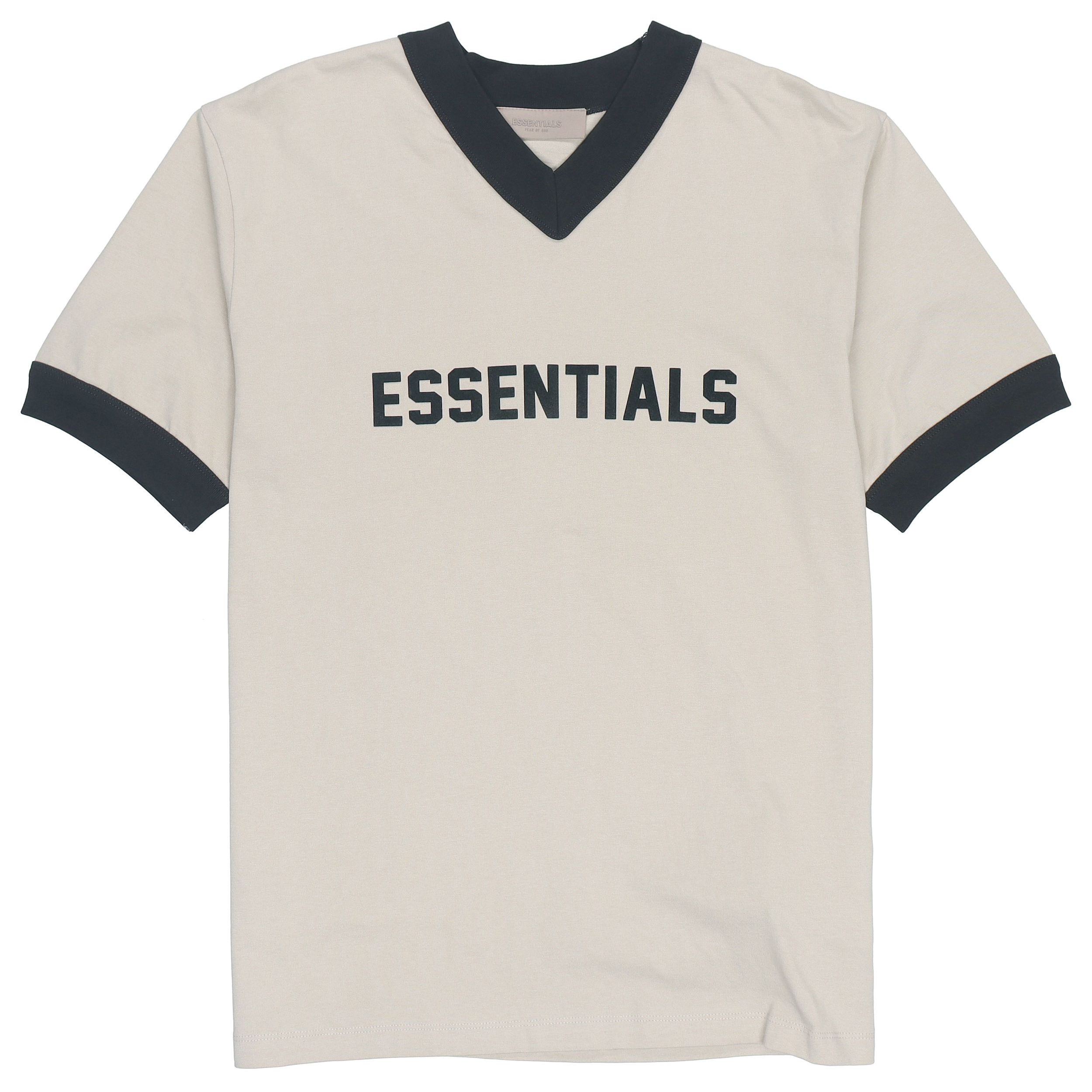 

Fear of God Essentials SS22 Детская футболка с V-образным вырезом Детская футболка Пшеничный DR-SS22-180 XXL