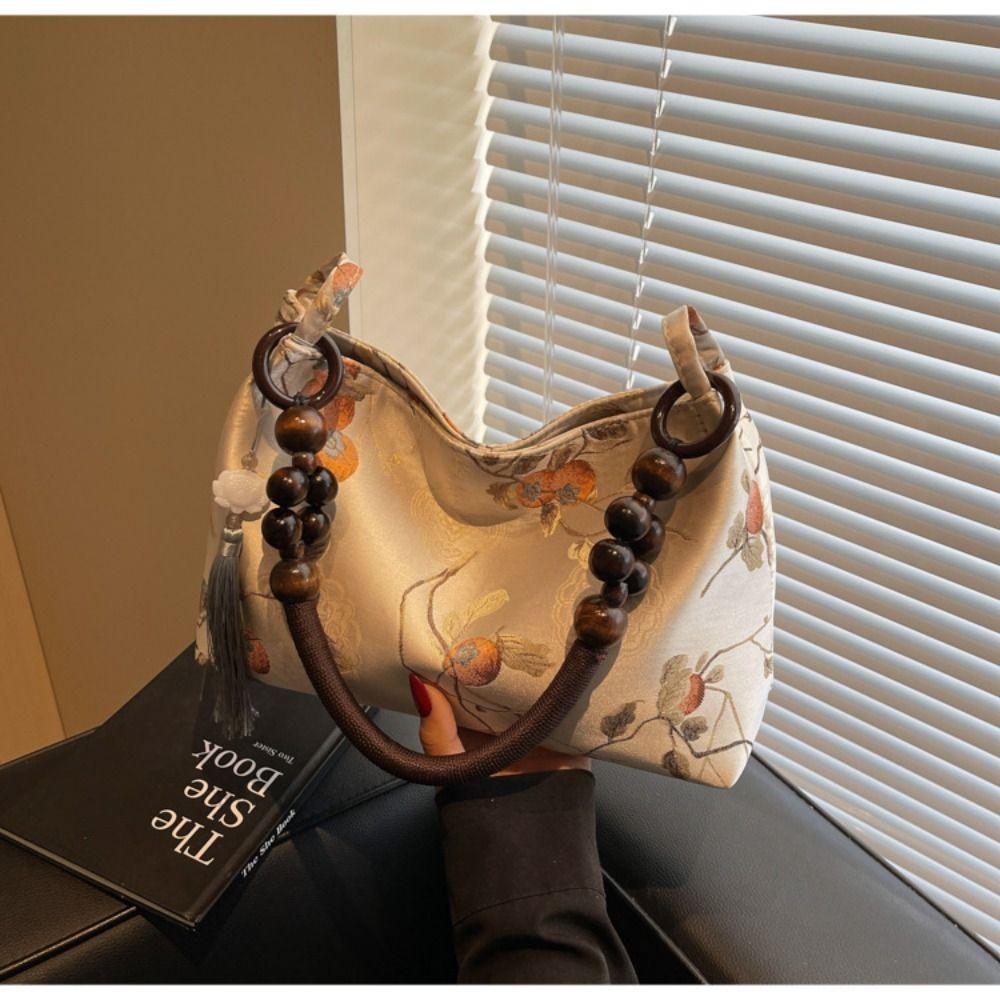 Chinese Style Embroidery Shoulder Bag Large Capacity New Chinese Style Handbag  Children