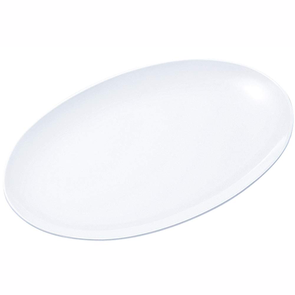 Nagao Unbreakable White Oval Made in 36B Plate, Meta, 30cm, Japan, No. белый