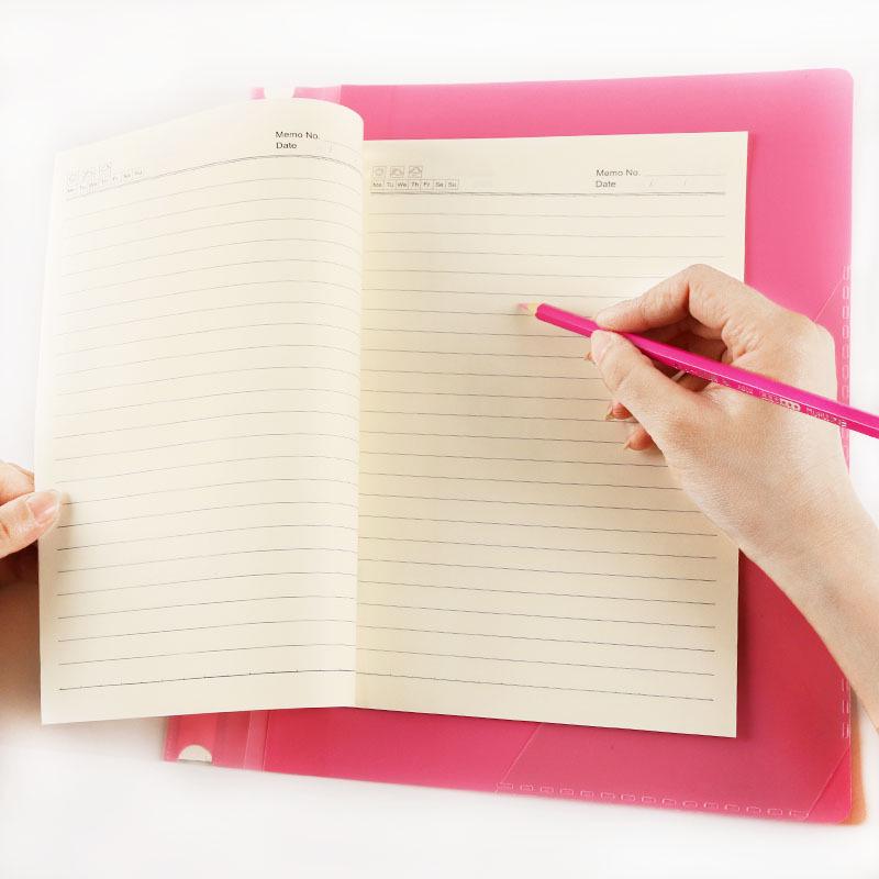 A4 Transparent Two-Page Binder Folder with Two Holes 320