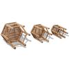 VidaXL Tabourets de jardin 3 pcs Bambou