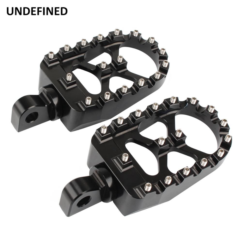 Motorcycle Wide Foot Pegs MX Rotating Bobber Style Footrest For Harley Sportster Iron 883 XL Dyna Fatboy Wide Glide Street Bob