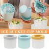 Silicone Ice Cube Mold Round Ice Bucket Summer Homemade DIY Refrigerator Freeze Ice Maker Creative Ice Cube Mold Barware Tools