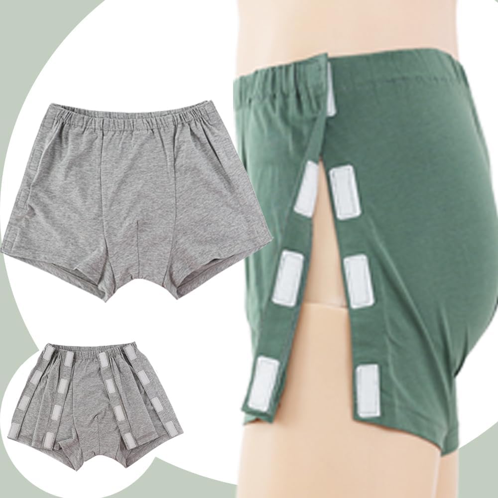 Disabled Adult Men and Women Reusable Washable Underwear Adult Cover-up Diaper коричневый