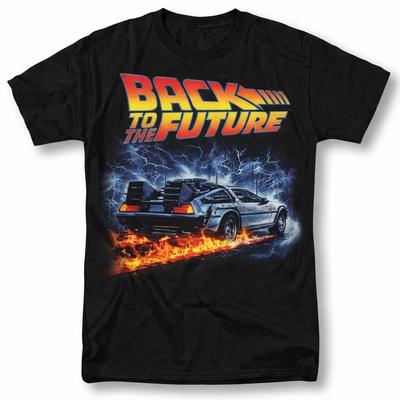 Back To The Future , DeLorean Movie Poster Tee, Vintage Sci Fi Unisex Shirt Cotton Oversize Large Size