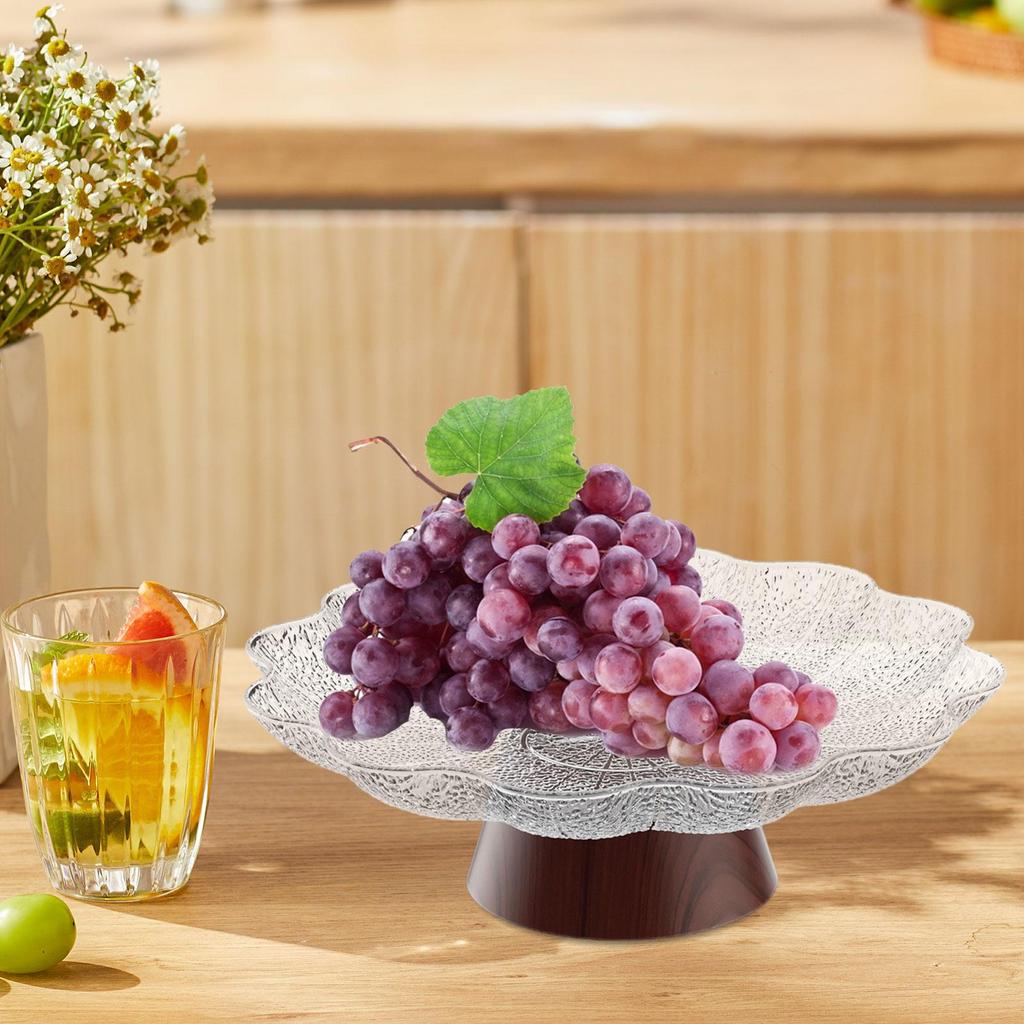 Elegant Table Fruit Bowls PET Footed Tray Decorative Vegetable Holder Organizer for Snacks and Sweets