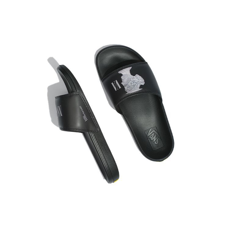Vans Goodall La Costa Slide-On Casual Comfortable Rubber Sole Slide Sandals Unisex Sandals Black VN0A5HF5N3H