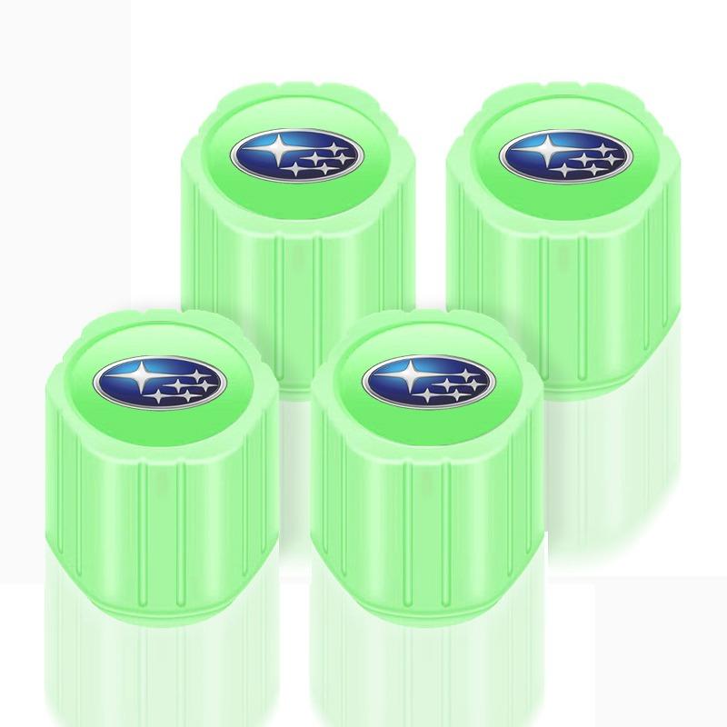 Luminous Car Tire Valve Caps Fluorescent Motorcycle Wheel Tyre For Subaru Outback Crosstrek XV Forester BRZ Legacy Impreza WRX 2006 STI Ascent