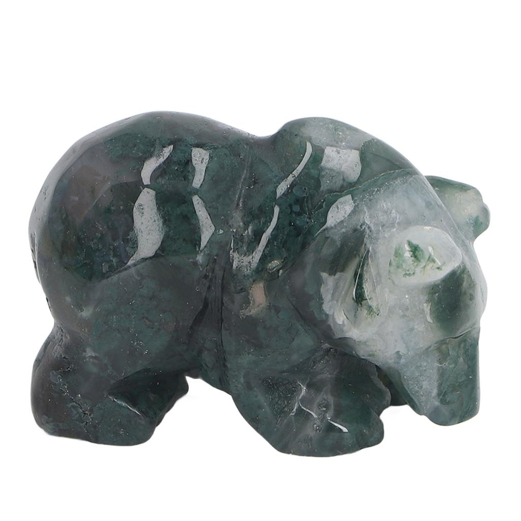 1.5in Crystal Bear Decor Handicraft Delicate Bear Statue Animal Figurine for Tables Desks Entryway