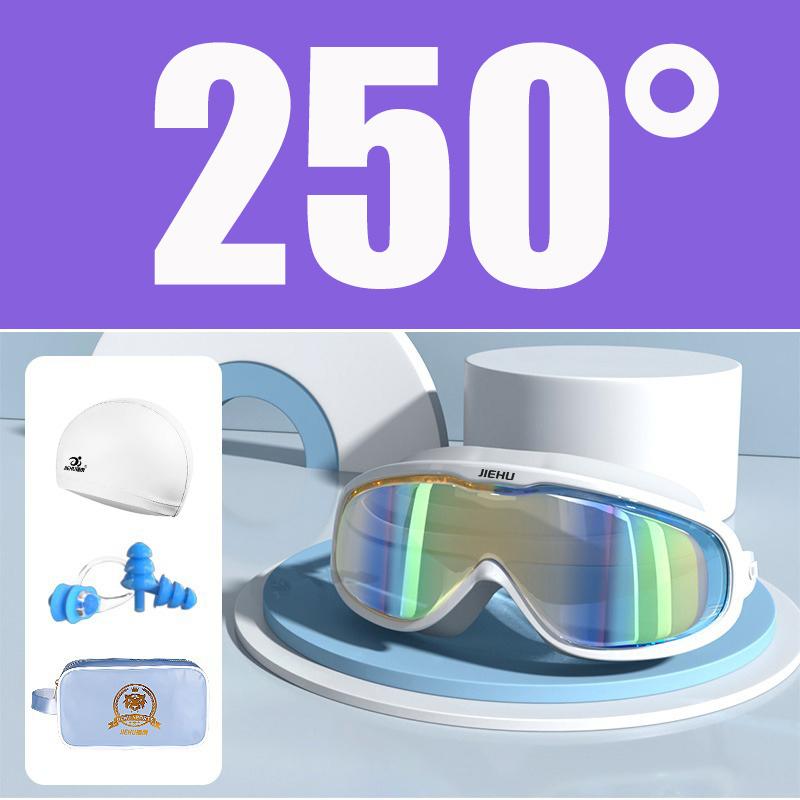 Myopie-Verschreibung -1,5 ~ -8,0 Grad Wasserdichte Anti-Beschlag-Silikon-Schwimmbrille mit Ohrstöpseln