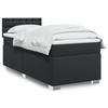VidaXL Slat Bed Base with Mattress Black 80x200cm Faux Leather 3288396
