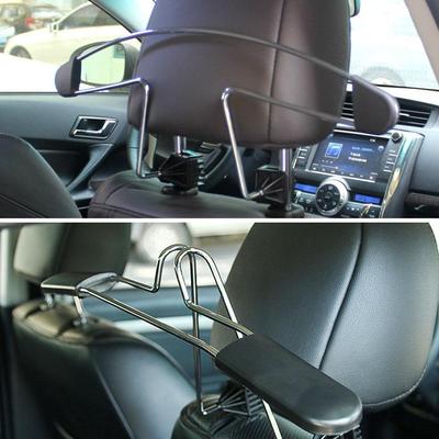Car Seat Back Stainless Steel Retractable Clothes Rack for Hanging Suits