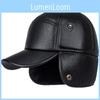Winter Thickened Cotton Ear Protection Hat Leather Baseball Caps Adjustable